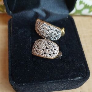 Elegant Gold and Silver Women's Earrings